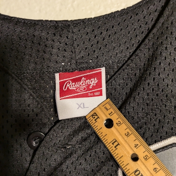 Rawlings Black and Red Baseball Jersey Lugnuts Size Xl - Picture 10 of 14